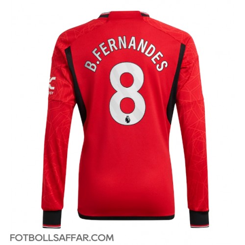 Manchester United Bruno Fernandes #8 Hemmatröja 2023-24 Långärmad
